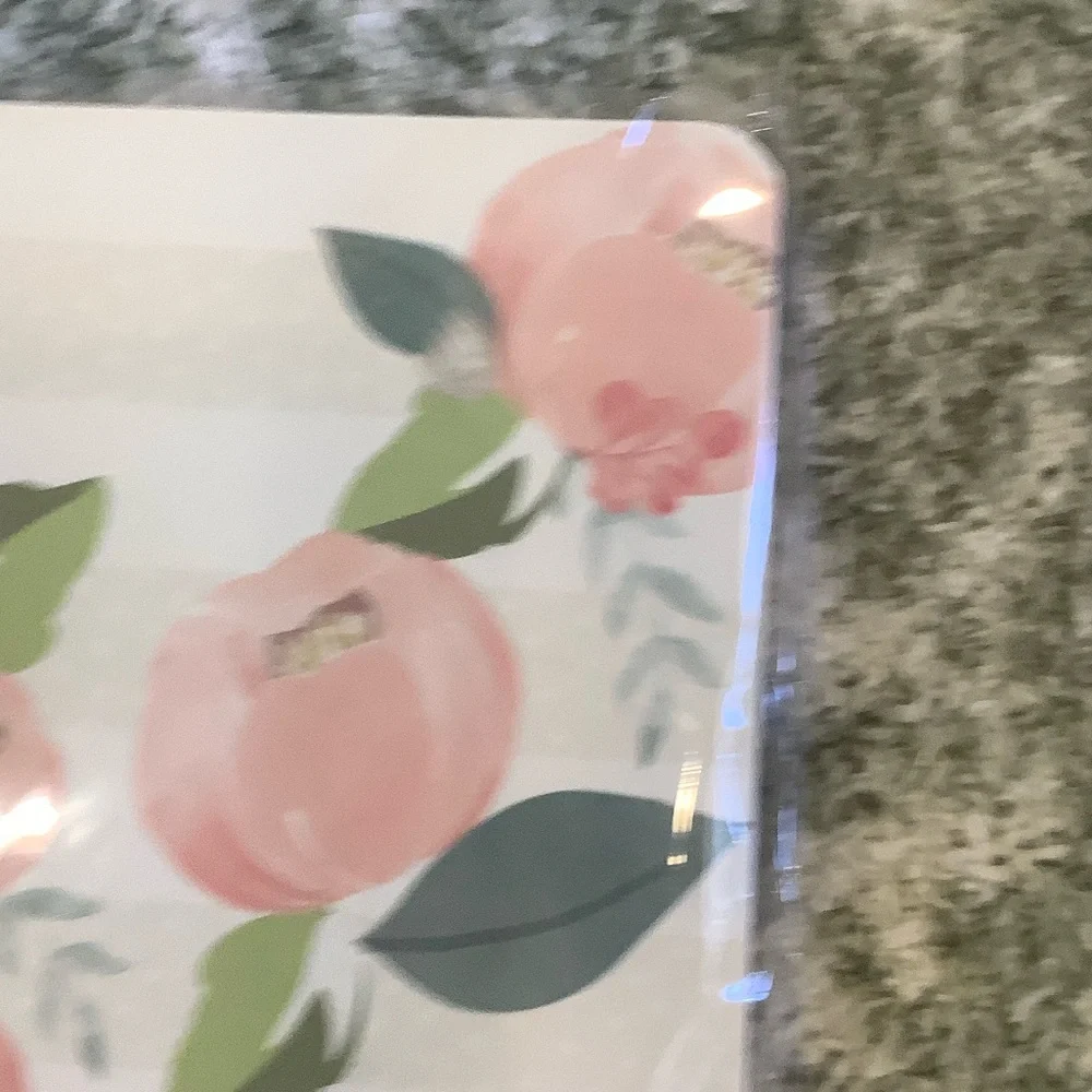 Peach Floral Weekly Agenda Softcover journal Notebook NWT 75 pgs. Paperlove